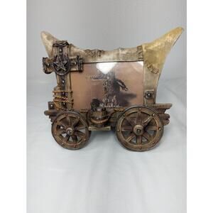 Rustic Western Barrell Wagon Wheel Cross 4 x 6 inch Picture Photo Frame